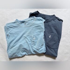 Two Johnnie-O Tyler Tee XL Shirt lot blue
